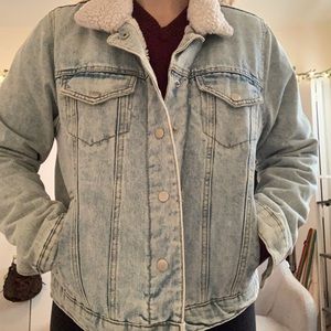 sherpa lined denim jacket